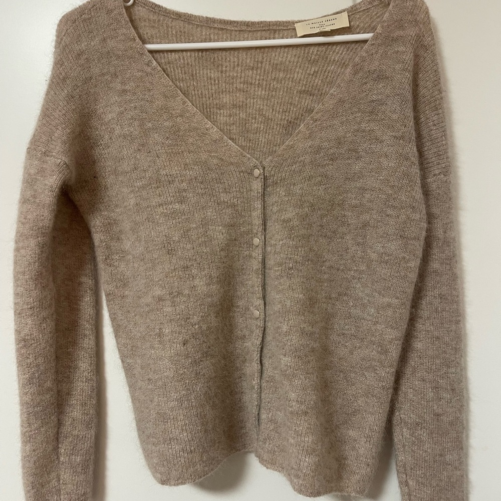 Sezane Barry Cardigan Light Beige